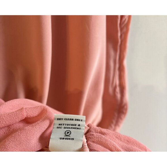 Diane Von Furstenberg Womens Boatneck Pleated Knee-Length Silk Dress Pink Sz 6 - Picture 11 of 13